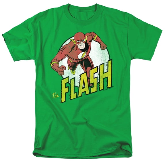 Dc Flash Run Flash Run Unisex Adult T Shirt, Kelly Green, X-Large