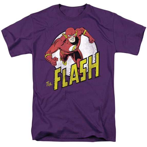Dc Flash Run Flash Run Unisex Adult T Shirt, Purple, 6X-Large