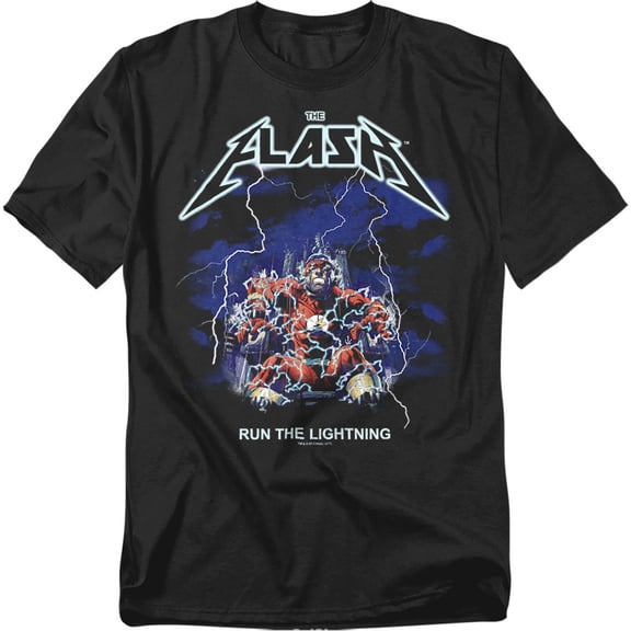 DC Comics Flash T-Shirt Run The Lightning Unisex Graphic Tee For Men & Women