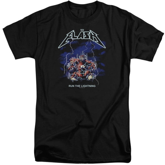 Dc Flash - Run The Lightning - Tall Fit Short Sleeve Shirt - XXX-Large