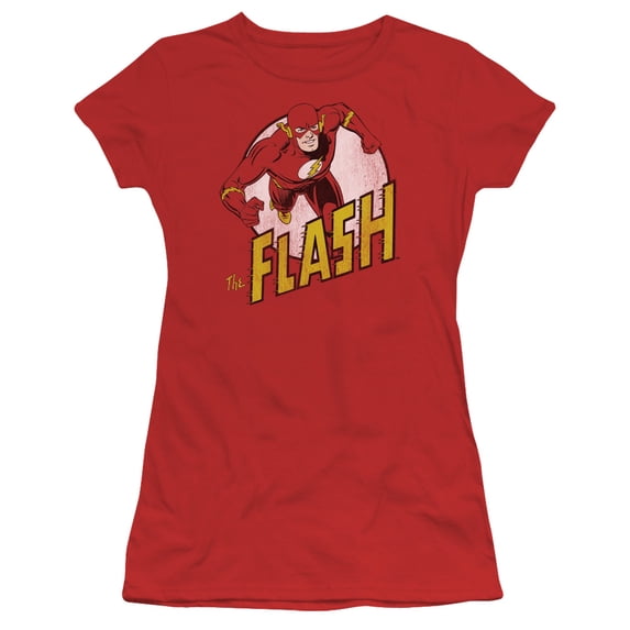 Dc Flash - The Flash - Juniors Teen Girls Cap Sleeve Shirt - Medium