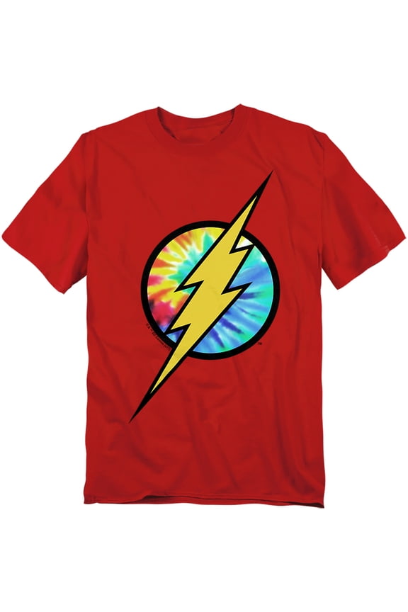 DC Comics Flash T-Shirt Tie Dye Flash Logo Unisex Graphic Tee For Men & Women