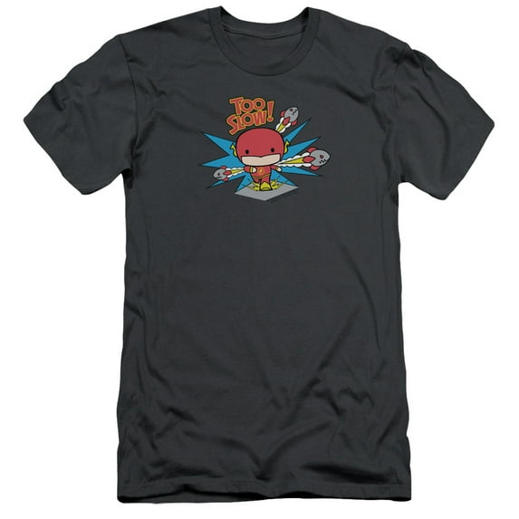 Dc Flash - Too Slow - Slim Fit Short Sleeve Shirt - Large
