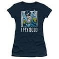 thumbnail image 1 of DC Comics Fly Solo S/S Junior Women's T-Shirt Sheer Navy, 1 of 2