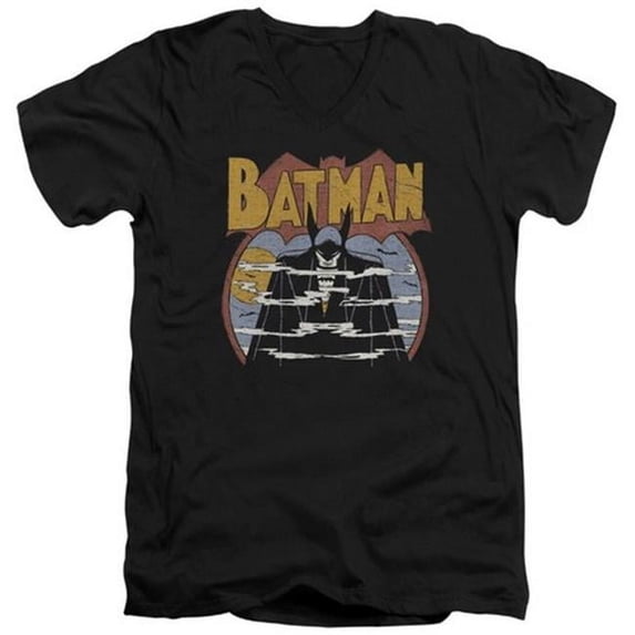 Dc-Foggy - Short Sleeve Adult 30-1 Tee V-Neck - Black- Medium