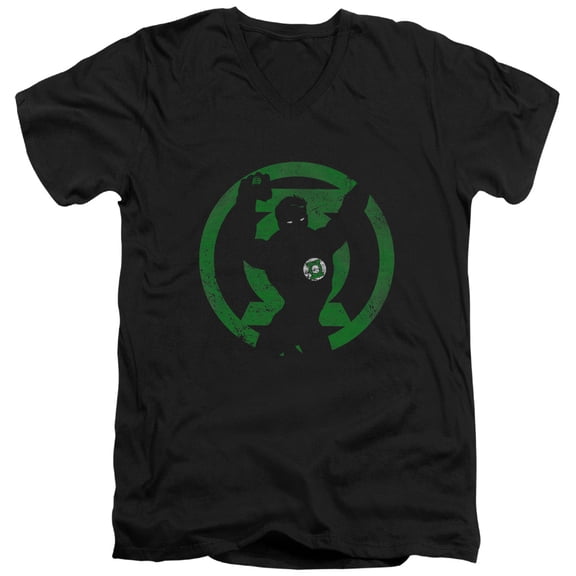 Dc - Gl Symbol Knockout - Slim Fit V Neck Shirt - Small