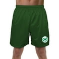thumbnail image 1 of Dc Green Lantern White Logo Mens Lined Mesh Shorts, Hunter Green, Large, 1 of 6