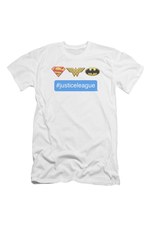 Dc - Hashtag Jla - Premium Slim Fit Short Sleeve Shirt - Large