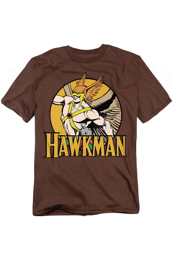 DC Comics T-Shirt Hawkman Unisex Graphic Tee For Men & Women Coffee 
