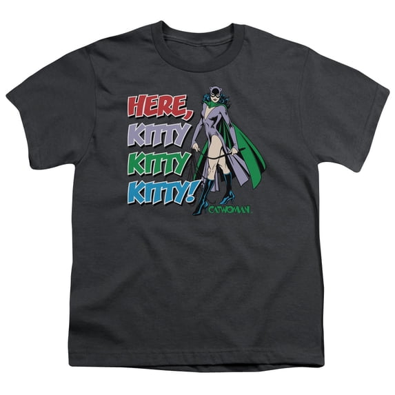 Dc/here Kitty - S/s Youth 18/1 - Charcoal - Sm