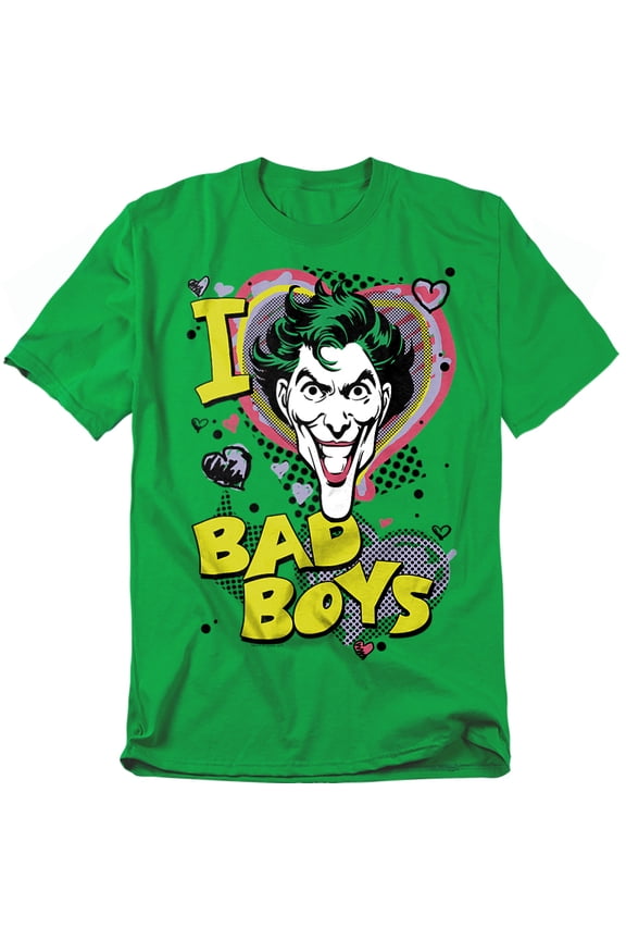 Dc I Heart Bad Boys 2 Officially Licensed Adult T-Shirt L