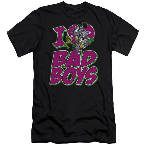 Dc - I Heart Bad Boys - Premium Slim Fit Short Sleeve Shirt - X-Large