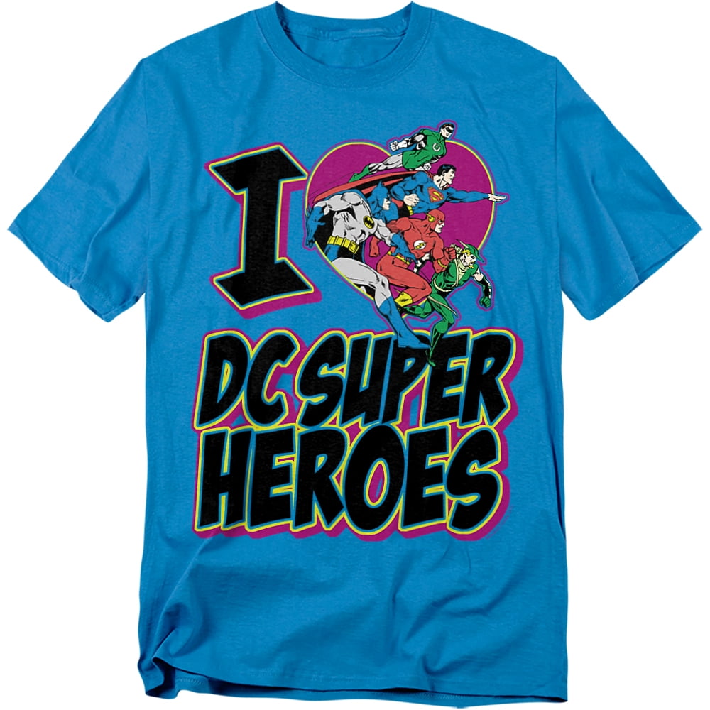DC Comics T-Shirt I Heart DC Comics Unisex Graphic Tee For Men & Women ...