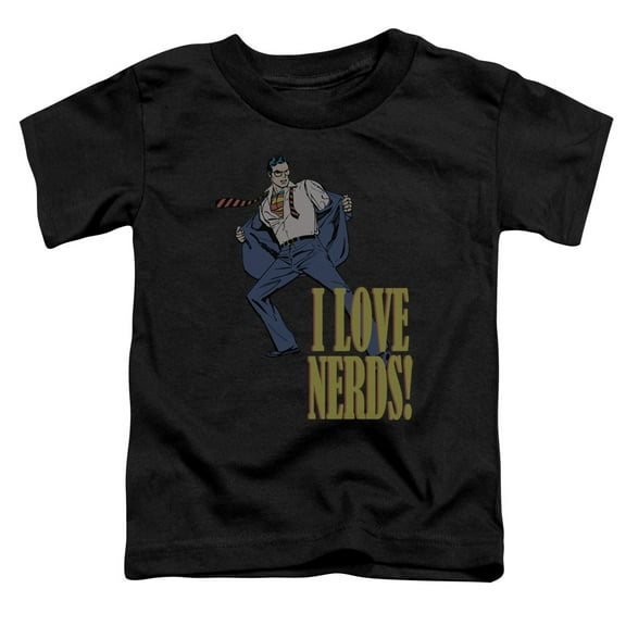 Dc - I Love Nerds - Toddler Short Sleeve Shirt - 4T