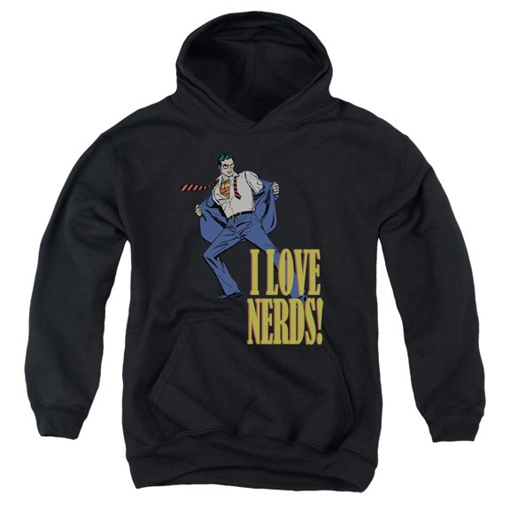 Dc - I Love Nerds - Youth Hooded Sweatshirt - Large