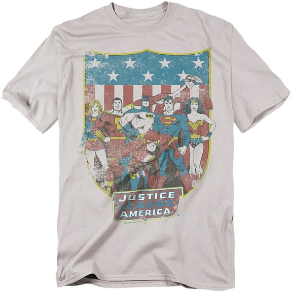 DC Comics T-Shirt JLA American Shield Unisex Graphic Tee For Men & Women
