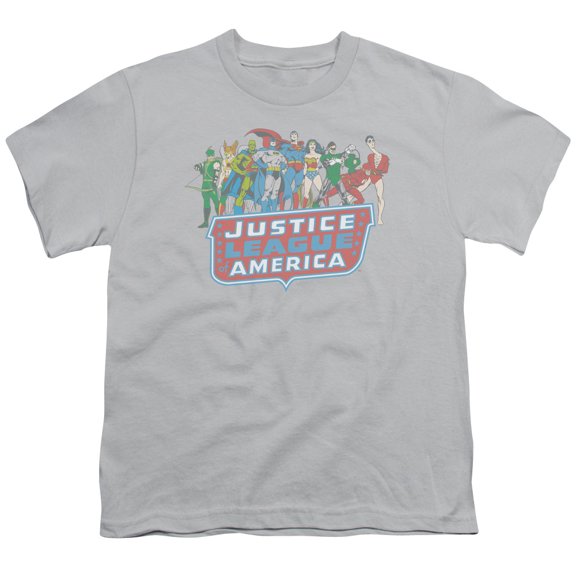 Dc - Jla Lineup - Youth Short Sleeve Shirt - X-Large