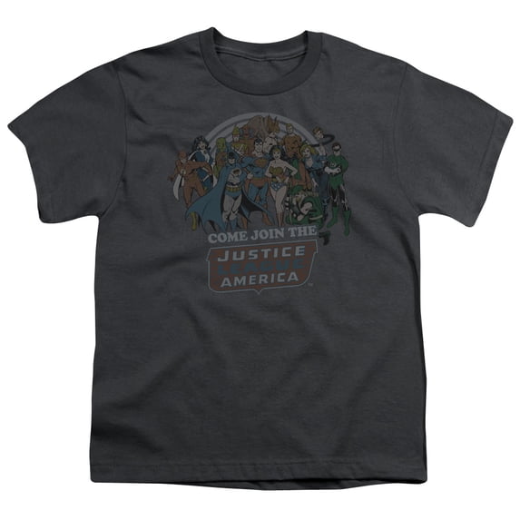 Dc - Join The Justice League - Youth Short Sleeve Shirt - Large