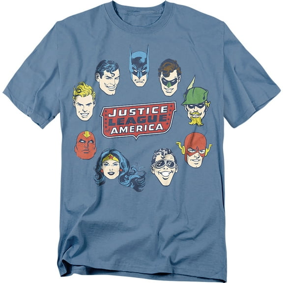 DC Comics T-Shirt Justice Head Circle Unisex Graphic Tee For Men & Women