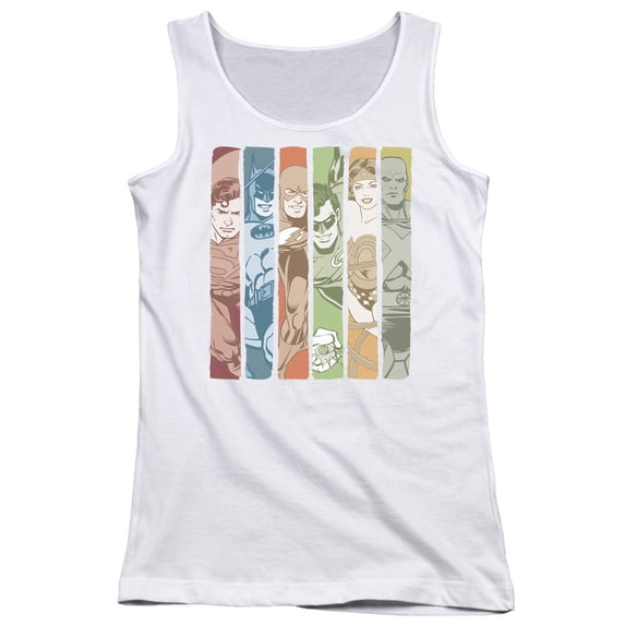 Dc - Justice League Columns - Juniors Tank Top - Small