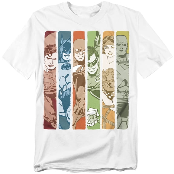 DC Comics T-Shirt Justice League Columns Unisex Graphic Tee For Men & Women
