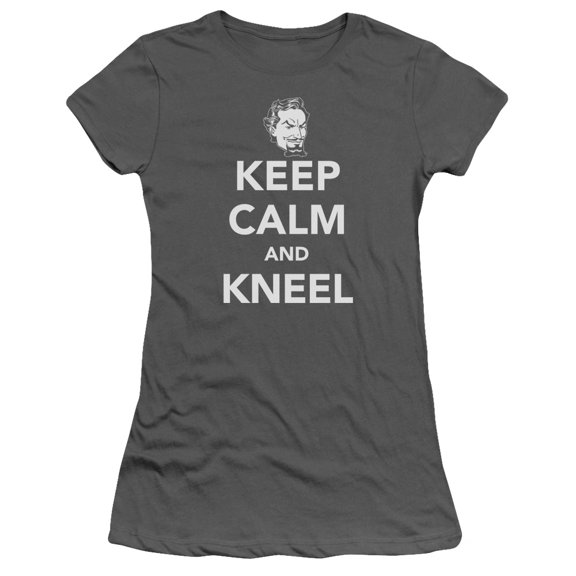Dc - Keep Calm And Kneel - Juniors Teen Girls Cap Sleeve Shirt - X-Large
