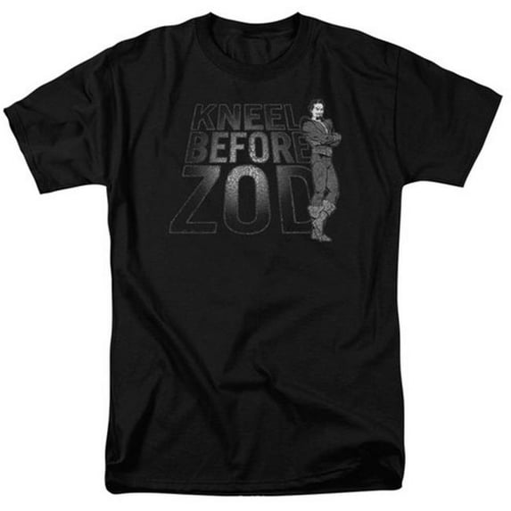 Dc-Kneel Zod - Short Sleeve Adult 18-1 Tee - Black- Medium