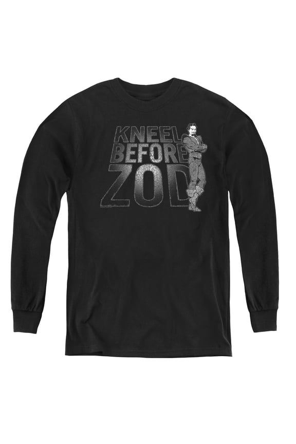Dc - Kneel Zod - Youth Long Sleeve Shirt - Large