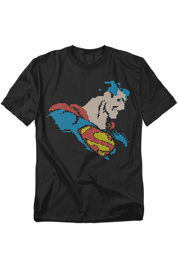 DC Comics T-Shirt Lite Brite Superman Unisex Graphic Tee For Men & Women