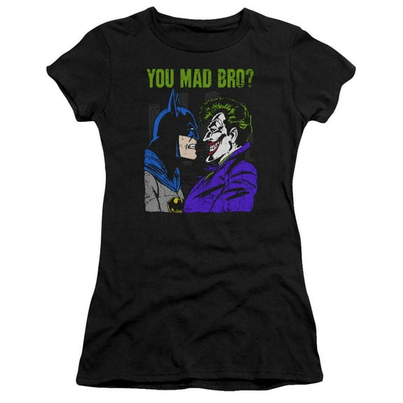 DC Comics Mad Bro S/S Junior Women's T-Shirt Sheer Black
