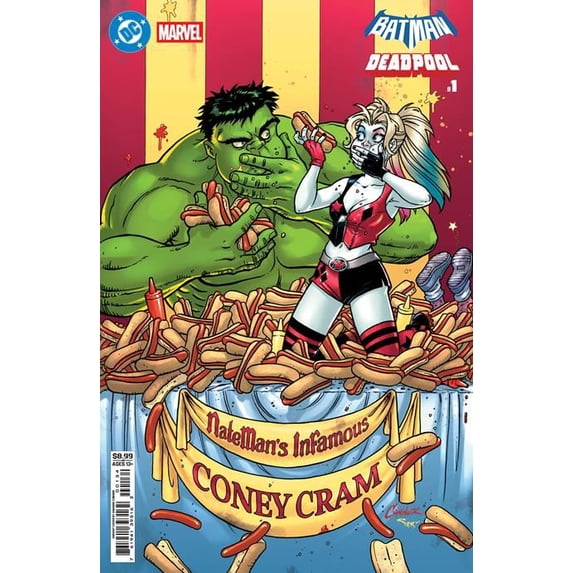 Dc Marvel Batman Deadpool #1 (one Shot) Cvr F Amanda Conner Harley Quinn Hulk Card Stock Var DC Comics Comic Book