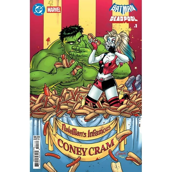 Dc Marvel Batman Deadpool #1 (one Shot) Cvr F Amanda Conner Harley Quinn Hulk Card Stock Var DC Comics Comic Book