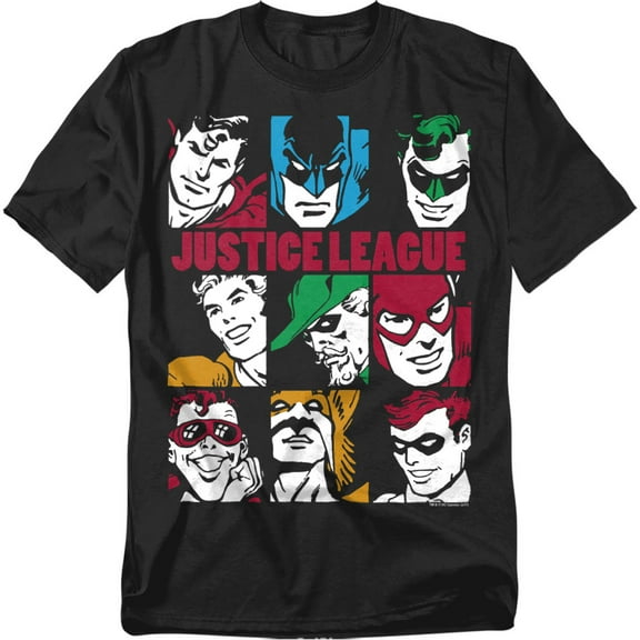 DC Comics T-Shirt Nine Blocks of Justice Unisex Graphic Tee For Men & Women
