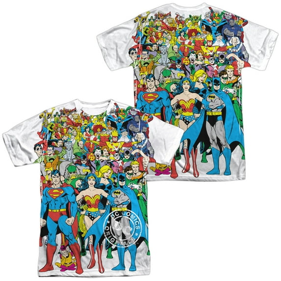 Dc Original Universe Unisex Adult Sublimated Costume T Shirt (Front/Back), 3X-Large Multicolor