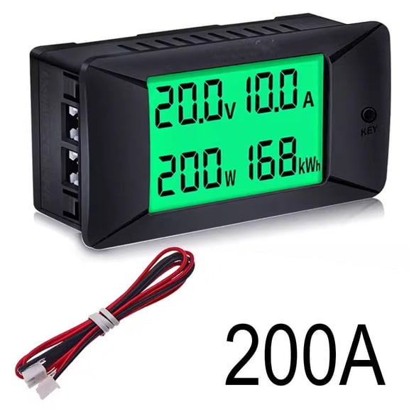 Dc Panel Lcd Voltmeter Ammeter Digital Watt Meter,50,100,200,300A Optional
