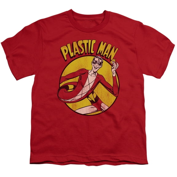 Dc - Plastic Man - Youth Short Sleeve Shirt - Large