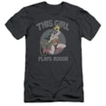 thumbnail image 1 of Dc-Plays Rough - Short Sleeve Adult 30-1 Tee - Charcoal- Medium, 1 of 1