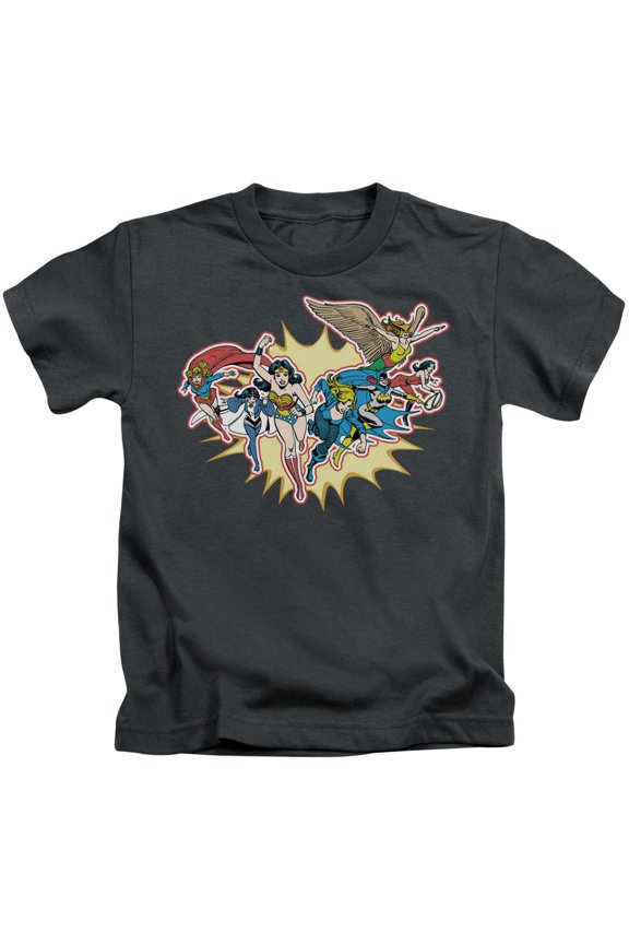 DC Comics Boys' Please Get Me Childrens T-shirt Charcoal