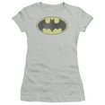 thumbnail image 1 of DC Comics  Retro Bat Logo Distressed Girls Jr Silver, 1 of 2