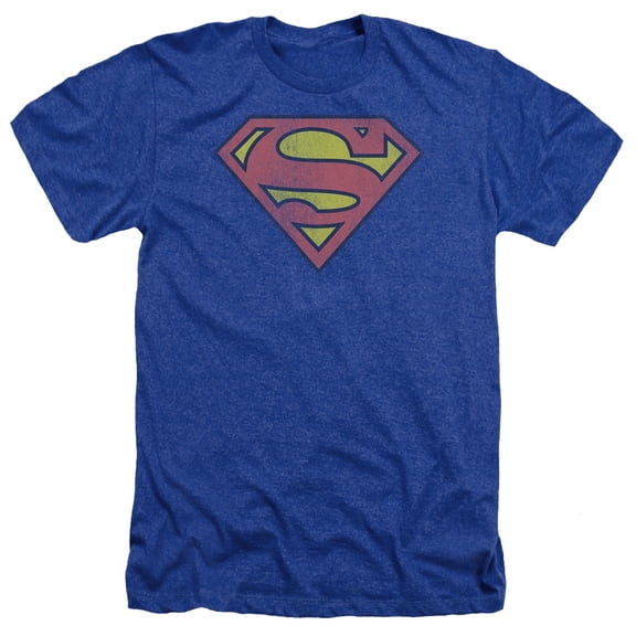 Dc - Retro Supes Logo Distressed - Heather Short Sleeve Shirt - XXX-Large