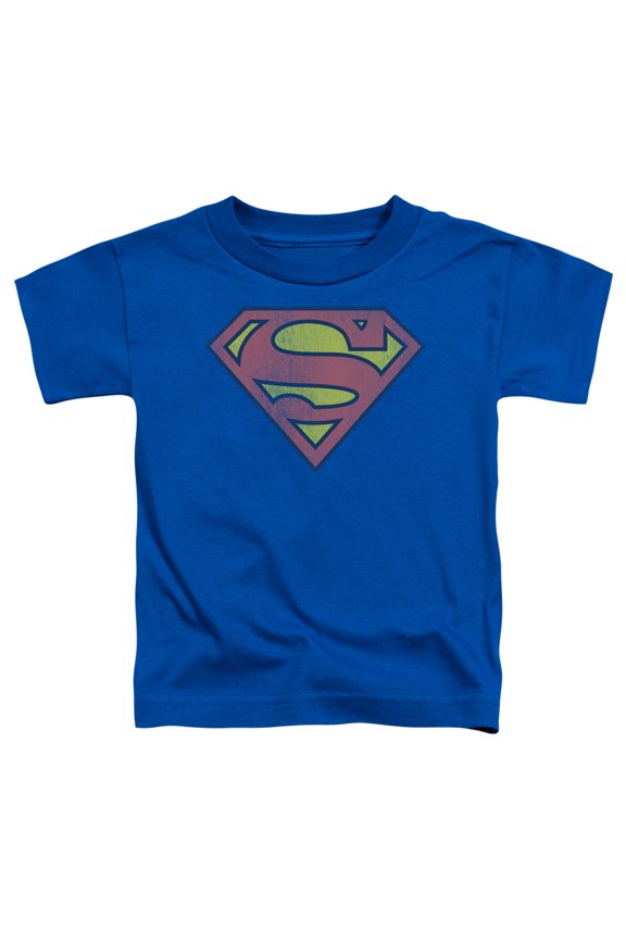 Dc - Retro Supes Logo Distressed - Toddler Short Sleeve Shirt - 4T