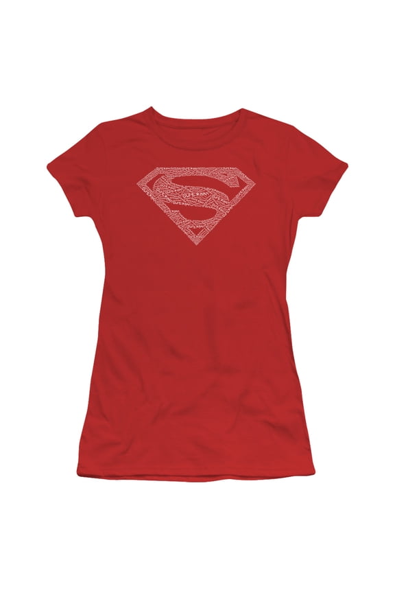 Dc Robin Logo Junior Women's T-Shirt Sheer Red