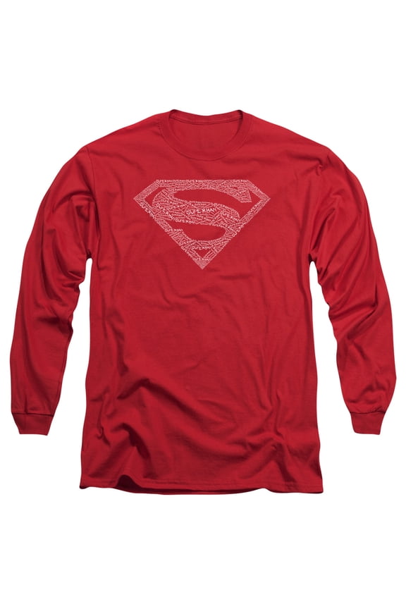 Dc Robin Logo Long Sleeve Adult 18/1 T-Shirt Red