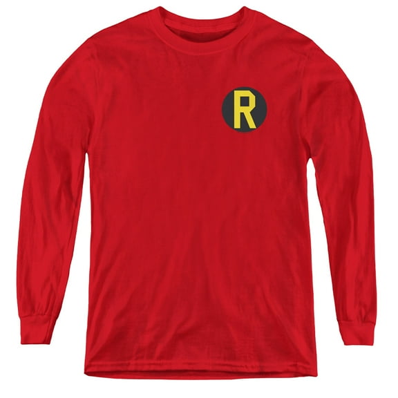 Dc - Robin Logo - Youth Long Sleeve Shirt - Medium