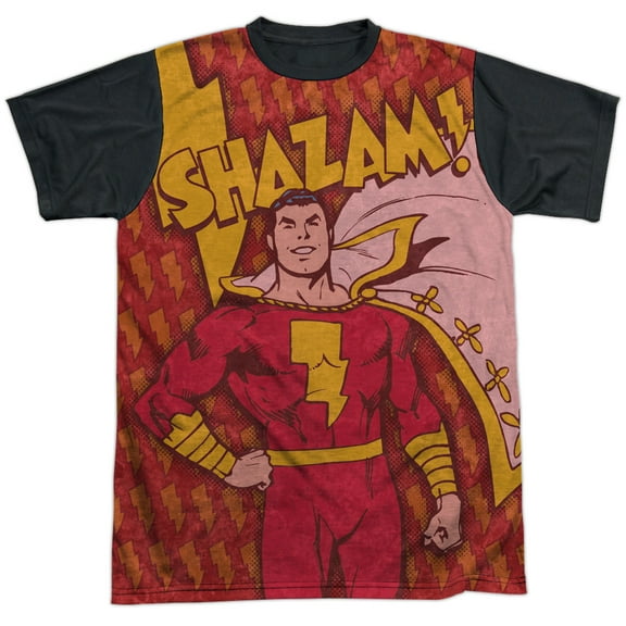 Dc - Shazam Bolts - Short Sleeve Black Back Shirt - Small