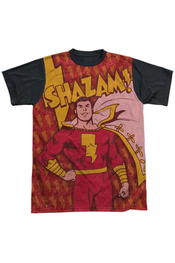 Dc - Shazam Bolts - Short Sleeve Black Back Shirt - Small