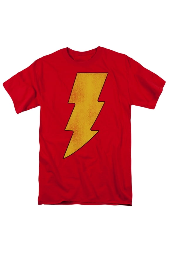 Dc Shazam Logo Distressed Officially Licensed Adult T-Shirt S
