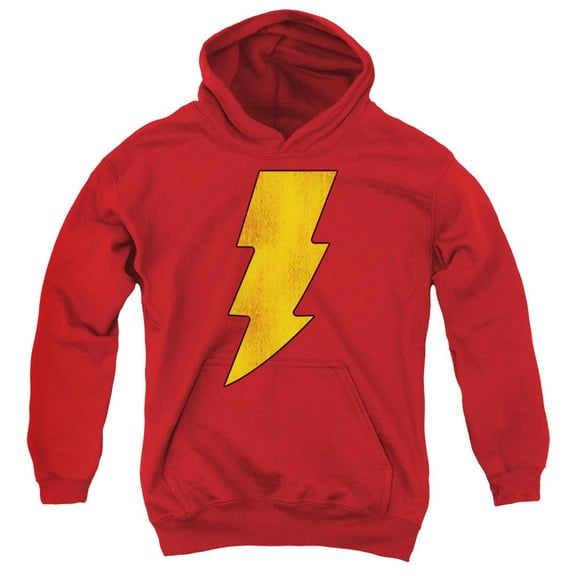 Dc - Shazam Logo Distressed - Youth Hooded Sweatshirt - Medium