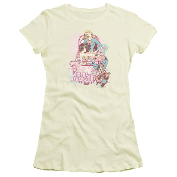 Dc - Sirens Of Strength - Juniors Teen Girls Cap Sleeve Shirt - X-Large