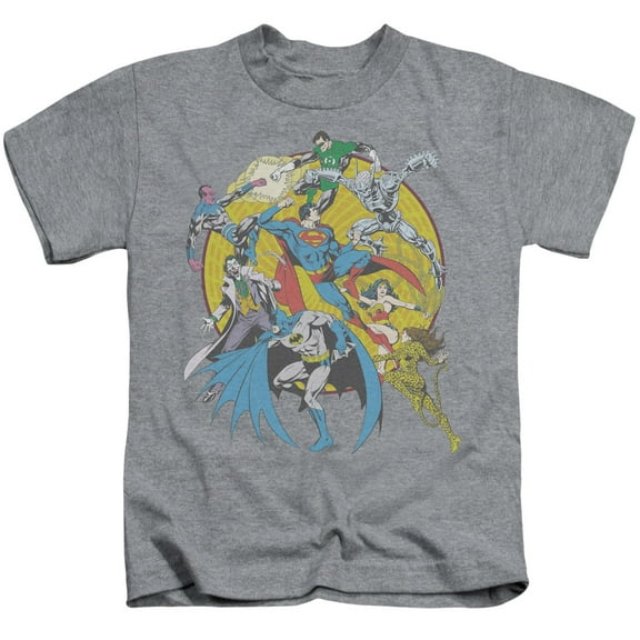 Dc Spin Circle Fight Little Boys Juvy Shirt (Athletic Heather, 4)